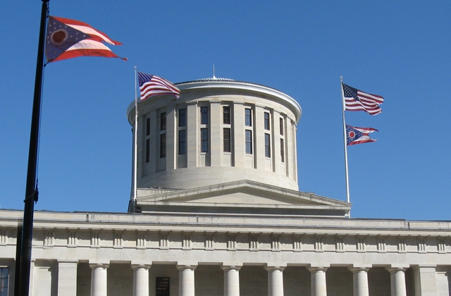 American Flag at the Ohio Statehouse