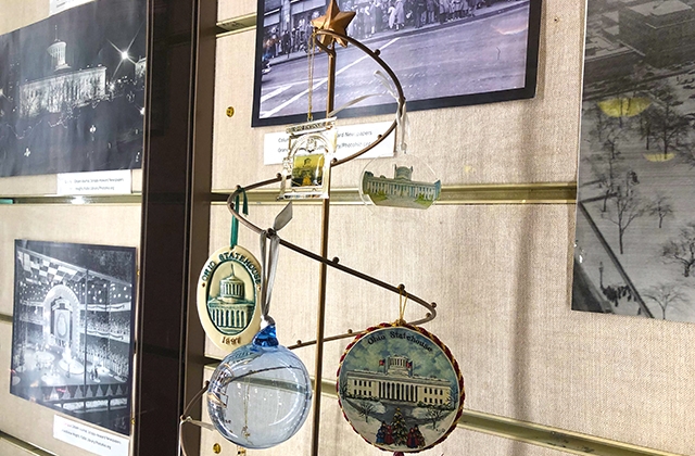 Ornaments on display
