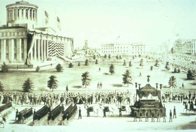 1865 funeral train stops in Columbus
